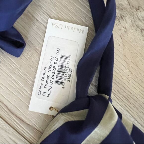 NWT $140 Helen Jon Designer Chloe Made in USA Halter Tankini Swim Top XL - Picture 3 of 6